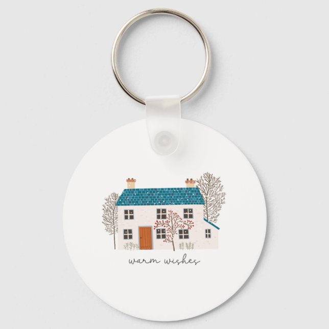 Xmas Gift Warm Wishes Keychain (Front)