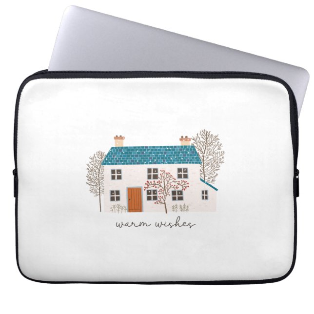 Xmas Gift Warm Wishes Laptop Sleeve (Front)