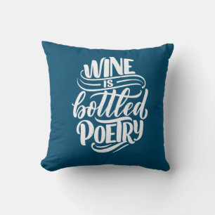 Xmas Gift   Wine Is Bottled Poetry Throw Pillow