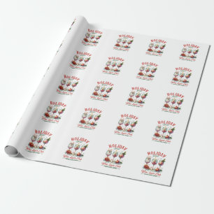 Xmas Gift Wine Lover Club Wrapping Paper