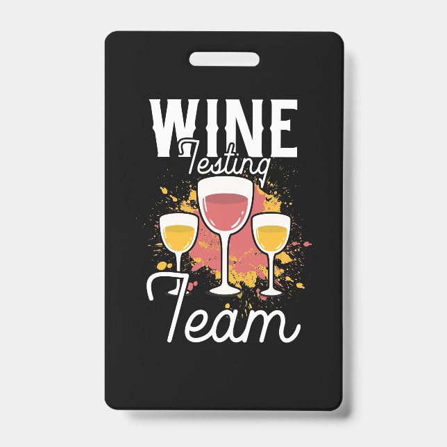 Xmas Gift | Wine Testing Team Badge (Front)