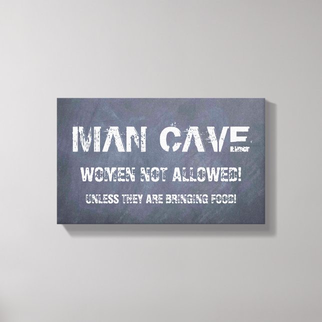 Xmas gifts for men, man cave canvas keep out signs (Front)