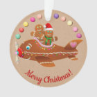 Xmas Gingerbread Train And Airplane Cartoon