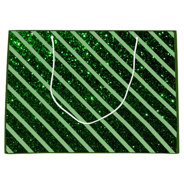 Xmas Glitter Luxe Background Large Gift Bag (Front)