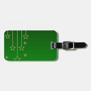 Xmas green luggage tag