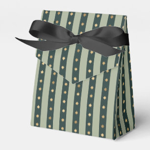 Xmas Green stripe Holiday Noel Christmas Wrapping Favor Box
