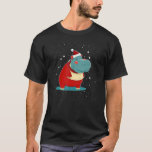 Xmas Hippopotamus Santa on Christmas Hippo T-Shirt<br><div class="desc">Xmas Hippopotamus Santa on Christmas Hippo</div>