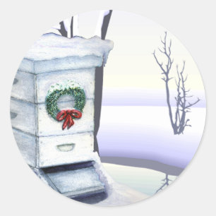 xmas hive classic round sticker