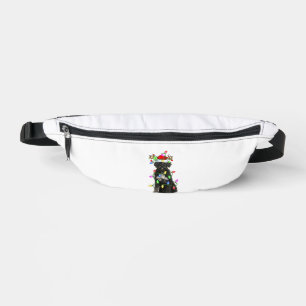 Xmas Holiday Lighting Santa Portuguese Water Dog C Fanny Pack
