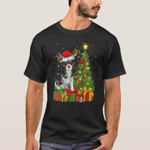 Xmas Holiday Lights Santa English Setter Dog Chris T-Shirt