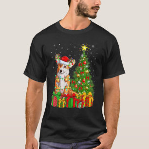 Xmas Holiday Lights Santa Welsh Corgi Dog Christma T-Shirt