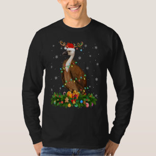 Xmas Holiday Reindeer Hat Santa Vulture Bird Chris T-Shirt