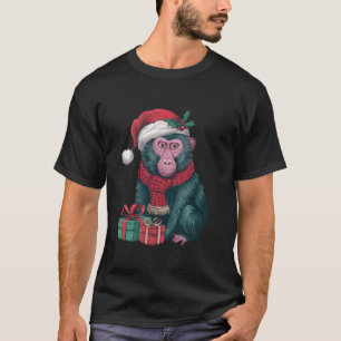 Xmas Holiday Santa Baboon Christmas T Shirt