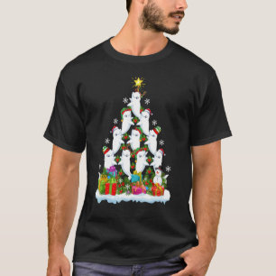 Xmas Holiday Santa Beluga Whale Christmas Tree T-Shirt