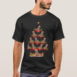 Xmas Holiday Santa Elephant Seal Christmas Tree T-Shirt