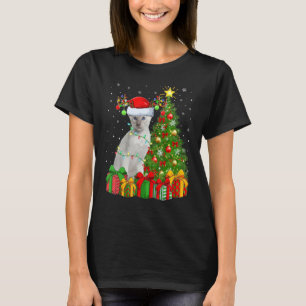 Xmas Holiday Santa Siamese Cat Christmas Tree T-Shirt