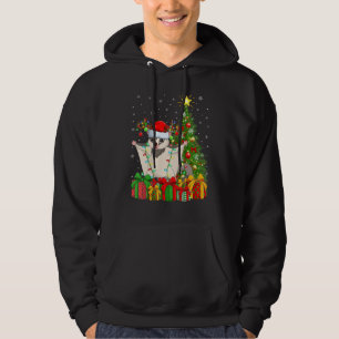 Xmas Holiday Santa Sugar Glider Christmas Tree Hoodie
