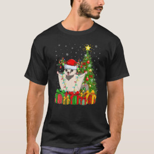 Xmas Holiday Santa Sugar Glider Christmas Tree   T-Shirt