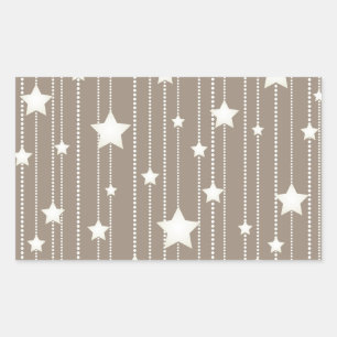 Xmas holiday white star garland  sticker