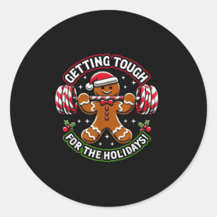 Xmas Holidays Gingerbread Man  Classic Round Sticker