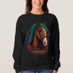 Xmas Horse Santa on Christmas Horse Sweatshirt<br><div class="desc">Xmas Horse Santa on Christmas Horse</div>