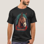 Xmas Horse Santa on Christmas Horse T-Shirt<br><div class="desc">Xmas Horse Santa on Christmas Horse</div>