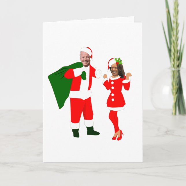 xmas joe biden santa kamala harris invitation (Front)