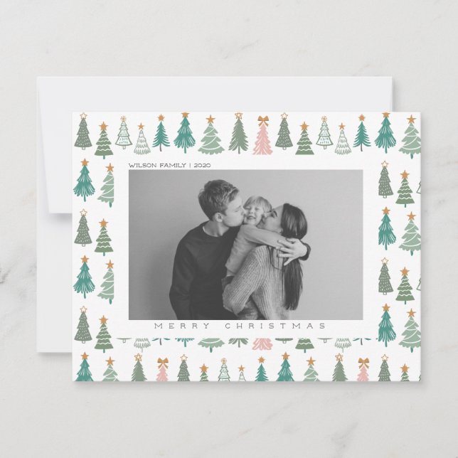 Xmas Joy Christmas Family Photo  Holiday Card (Front)