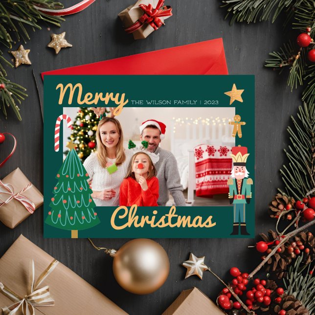 Xmas Joy Christmas Family Photo  Holiday Card (Creator Uploaded)
