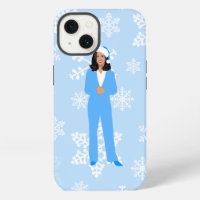 xmas kamala harris santa blue icy snowflakes