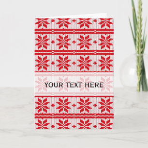 Xmas knitting seamless pattern 1 + your ideas holiday card