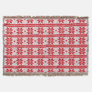 Xmas knitting seamless pattern 1 + your ideas throw blanket