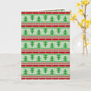 Xmas knitting seamless pattern 2 + your ideas card