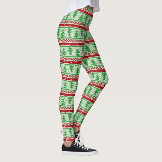 Xmas knitting seamless pattern 2 + your ideas leggings (Right)