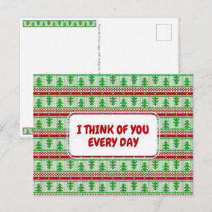 Xmas knitting seamless pattern 2 + your ideas postcard