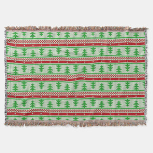 Xmas knitting seamless pattern 2 + your ideas throw blanket