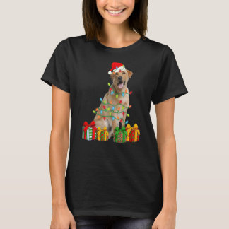 Xmas Labrador Dog Christmas Lights Puppy T-Shirt