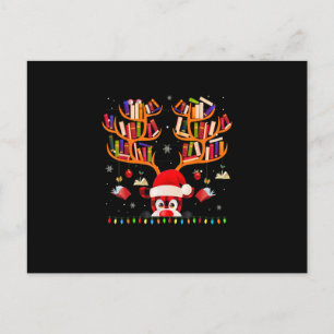 Xmas Light Book Lover Librarian Library Books Rein Postcard