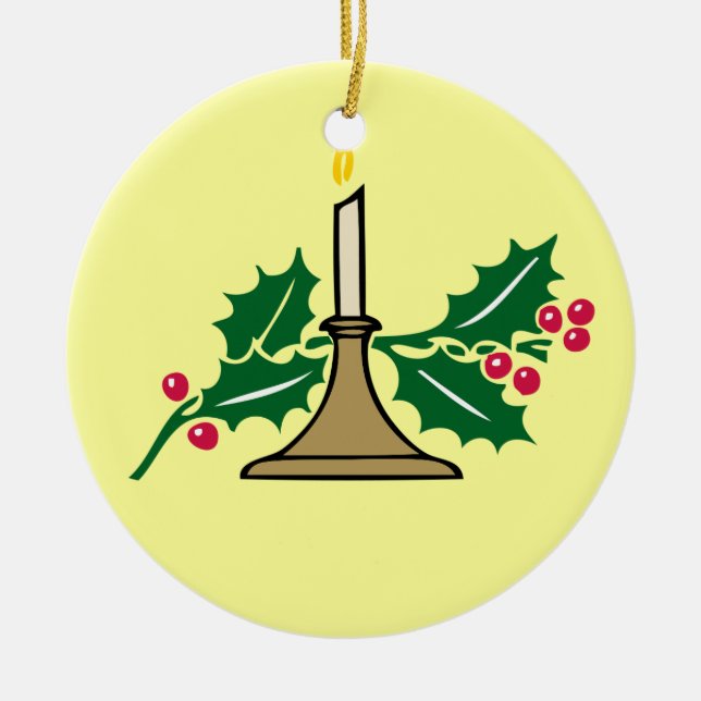 Xmas light ceramic ornament (Front)