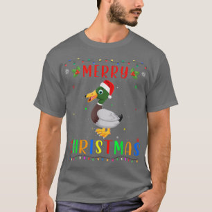 Xmas Light Duck Design Matching Christmas Pajama  T-Shirt