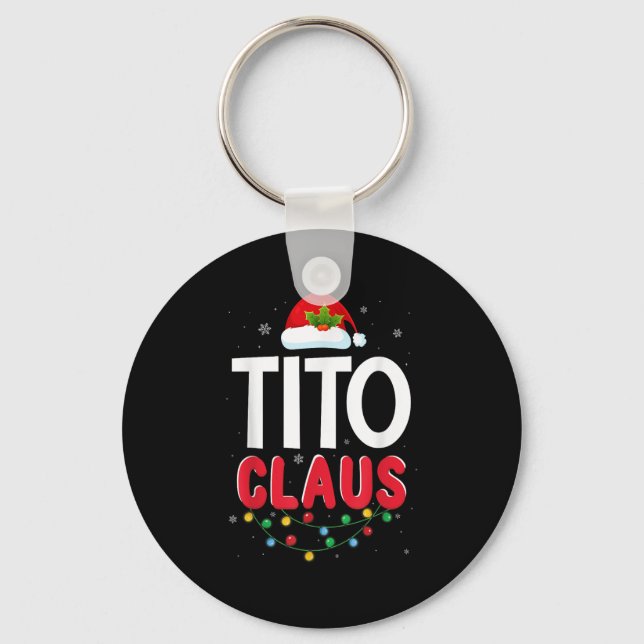 Xmas Light Tito Santa Claus Christmas Matching Cos Keychain (Front)