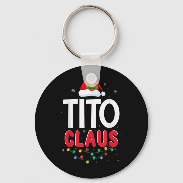 Xmas Light Tito Santa Claus Christmas Matching Cos Keychain (Front)
