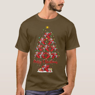 Xmas Lighting Matching Santa Airplane Christmas Tr T-Shirt