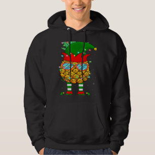 Xmas Lighting Mele Kalikimaka Pineapple Elf Christ Hoodie