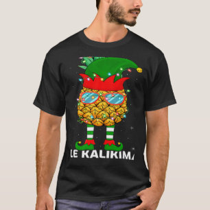 Xmas Lighting Mele Kalikimaka Pineapple Elf Christ T-Shirt