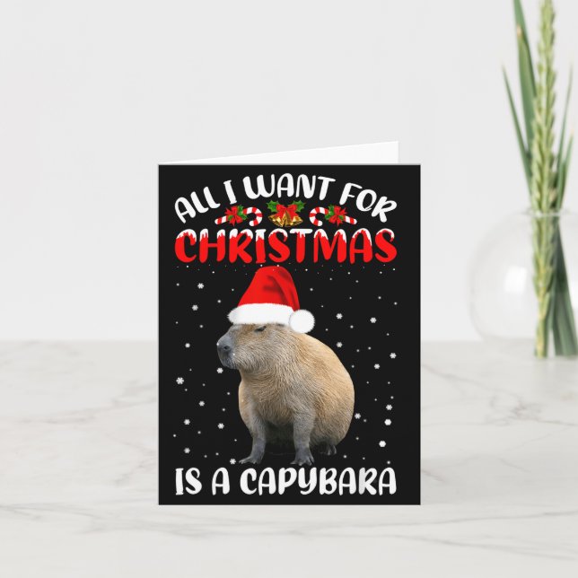 Xmas Lighting Santa All I Want For Christmas Is A  Card (Front)