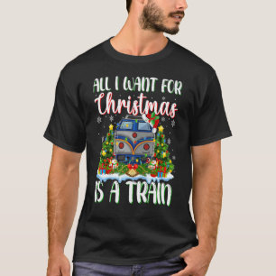 Xmas Lighting Santa All I Want For Christmas Is A  T-Shirt