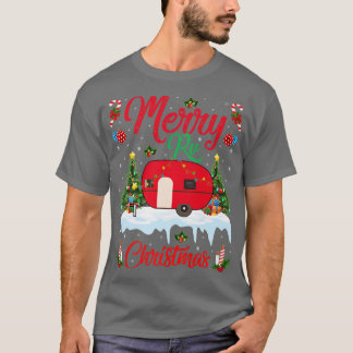 Xmas Lighting Santa Camping Merry RV Christmas T-Shirt