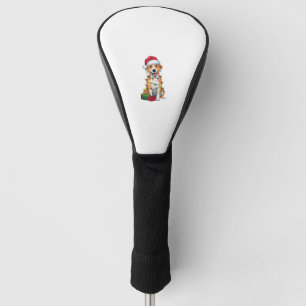 Xmas Lighting Santa Hat Canaan Dog Christmas  Golf Head Cover