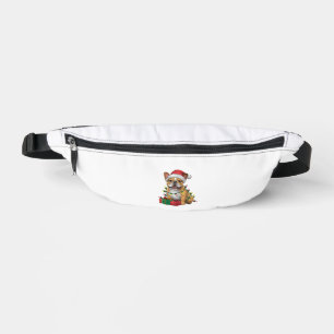 Xmas Lighting Santa Hat French Bulldog Christmas _ Fanny Pack